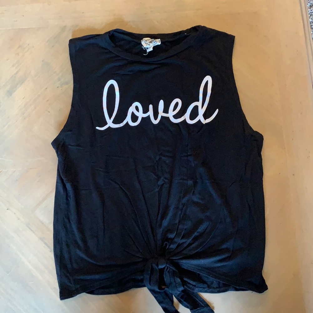 Black tank top